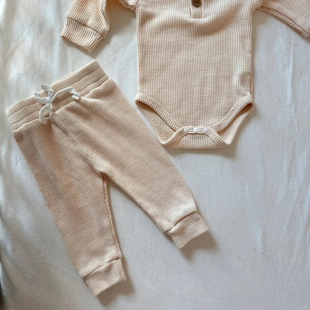 Ollie Waffle Set - Matching Onesie and Joggers